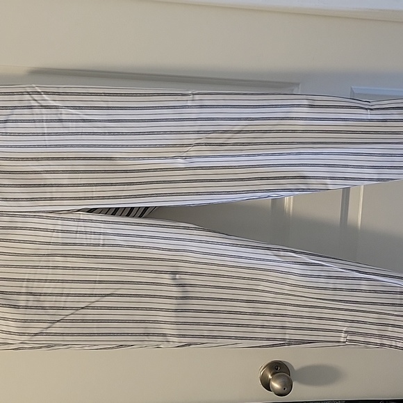 Chico's Pants - Ladies black and white stripped ankle length pants
